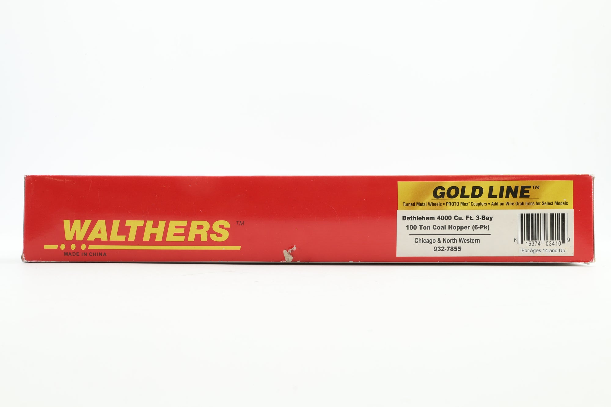 Walthers HO 932-7855 Pack Of 6 100 Ton Coal Hopper Chicago & North Western Wagons Weathered