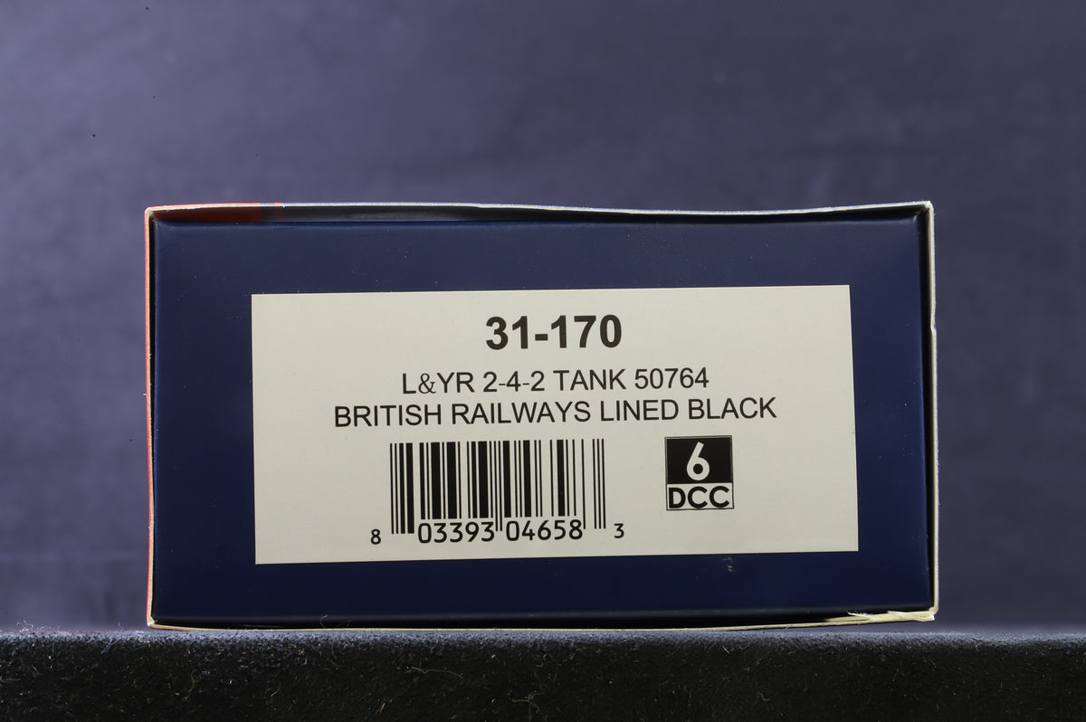 Bachmann OO 31-170 L&amp;YR Tank 50764 in BR Lined Black w/ 1948 Gill Sans Lettering