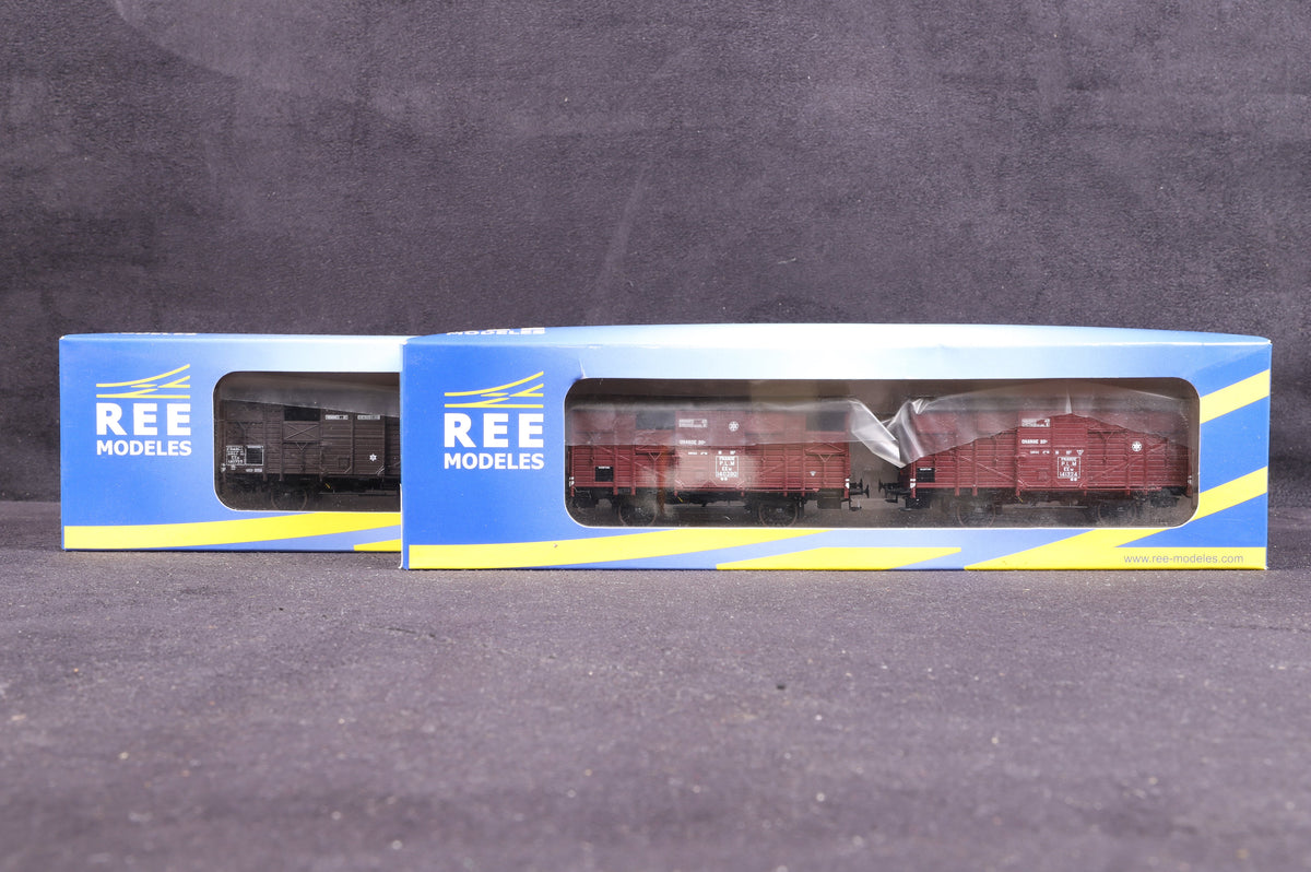 Ree Models HO Rake of 4 20T Closed Wagons, Inc. WB-299 &amp; WB-301