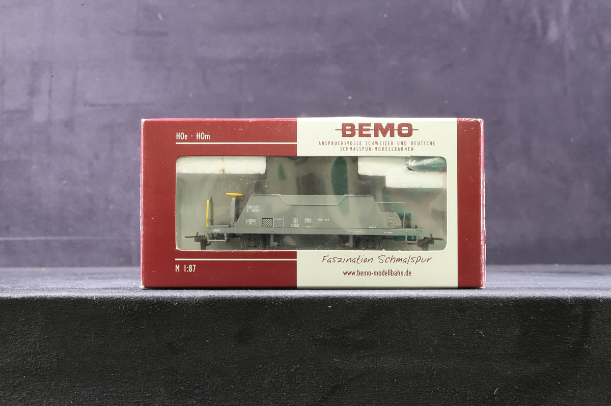 Bemo HOe-HOm Rake Of 2 RhB &amp; SBB Wagons Inc. 2252 104 &amp; 2253 400