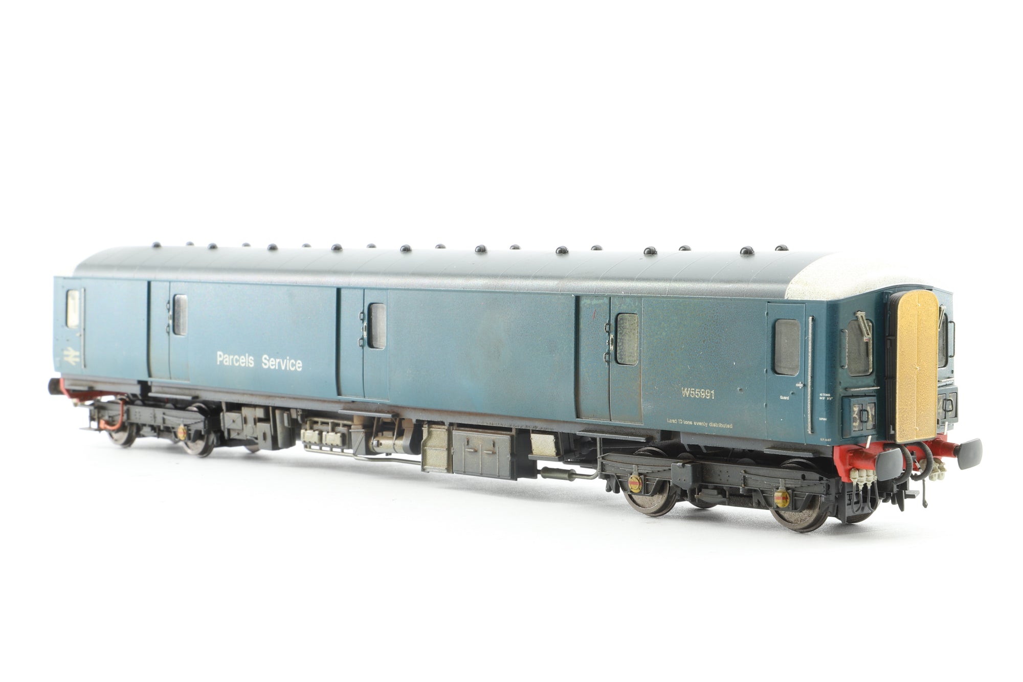 Heljan OO 8902 Class 128 Parcels DMU 'W55991' BR Blue With White Cab Roof Domes & Yellow Gangway Door Covers Weathered DCC Sound