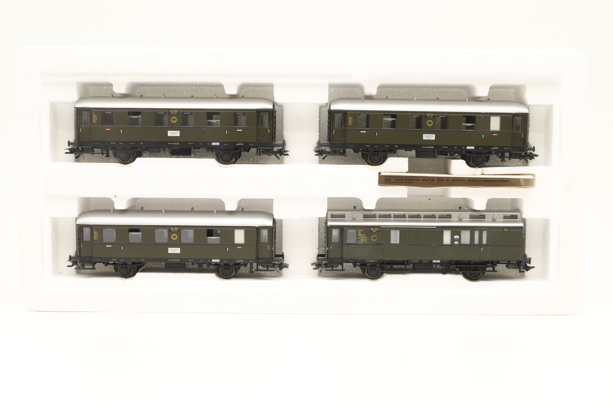 Marklin HO 42353 4 Coach DRG Set