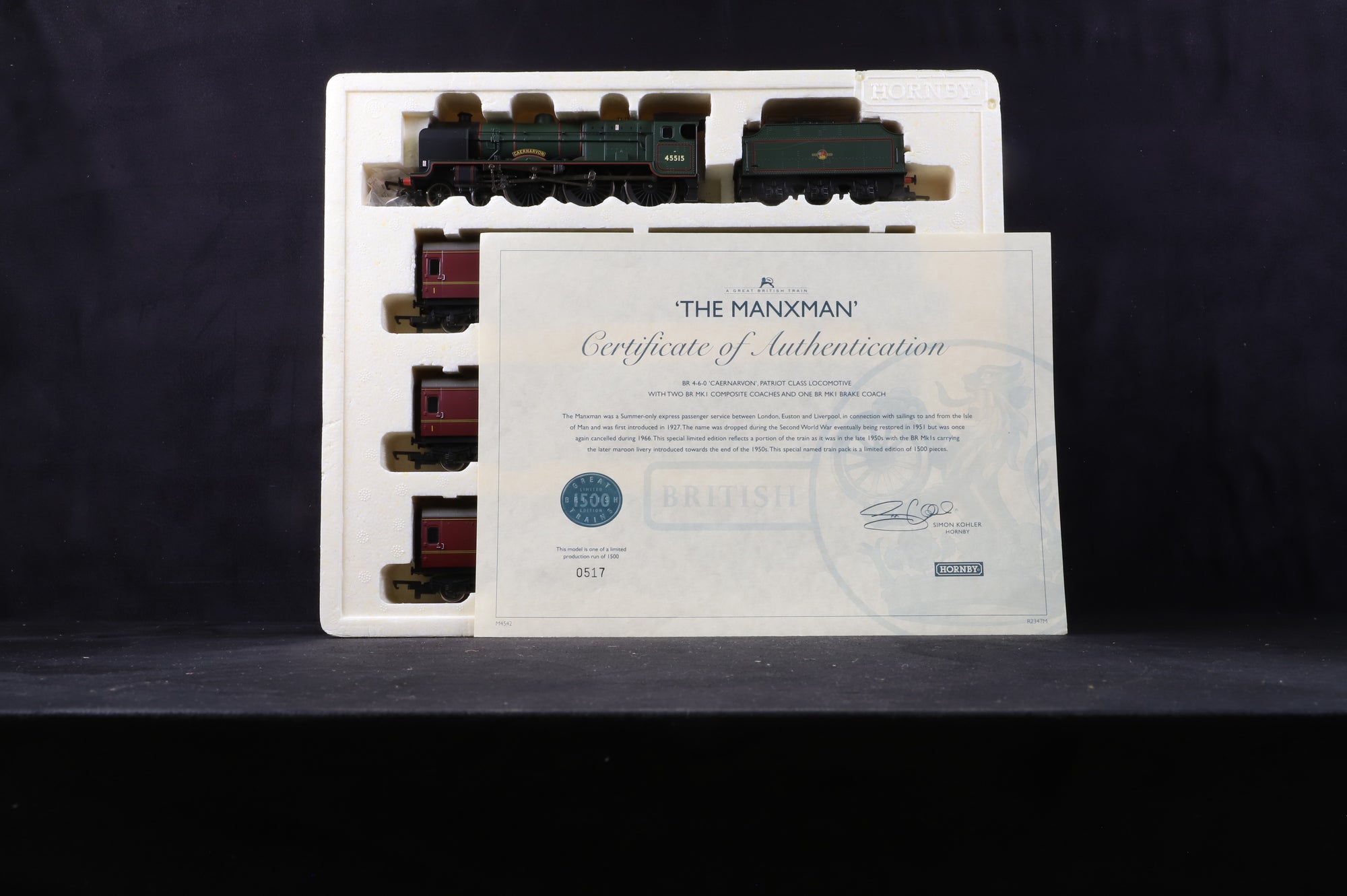 Hornby OO R2347M The Manxman Inc. 6 Coaches Ltd Ed. 517/1500
