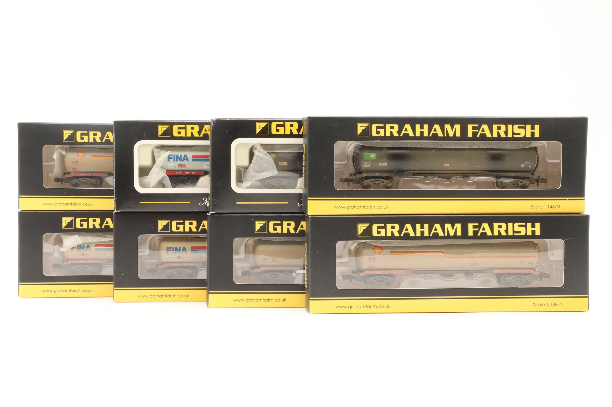 Graham Farish N Rake of 8 Tank Wagons