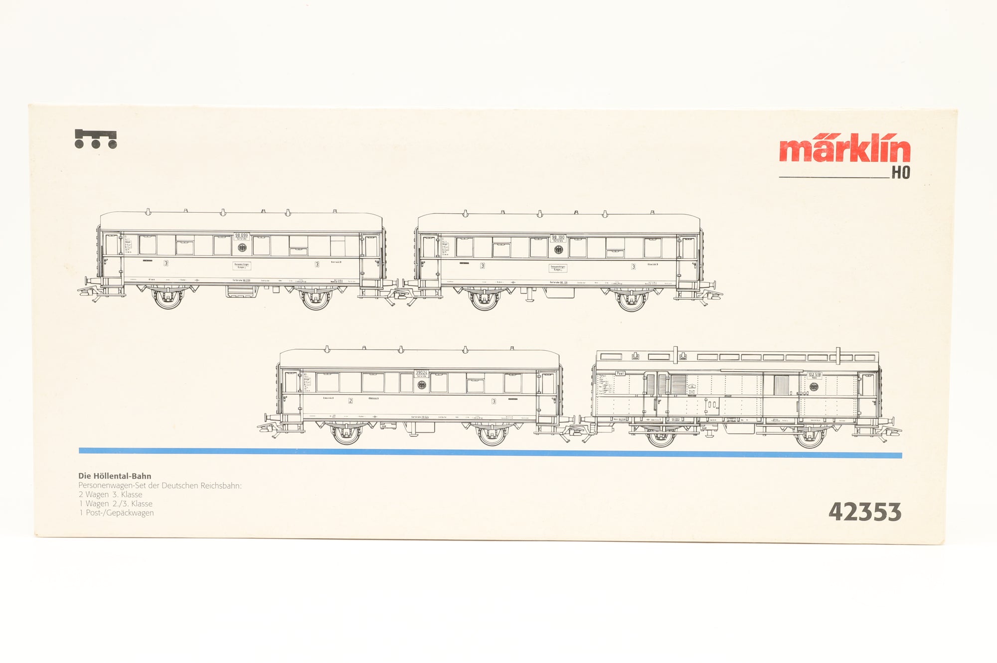 Marklin HO 42353 4 Coach DRG Set