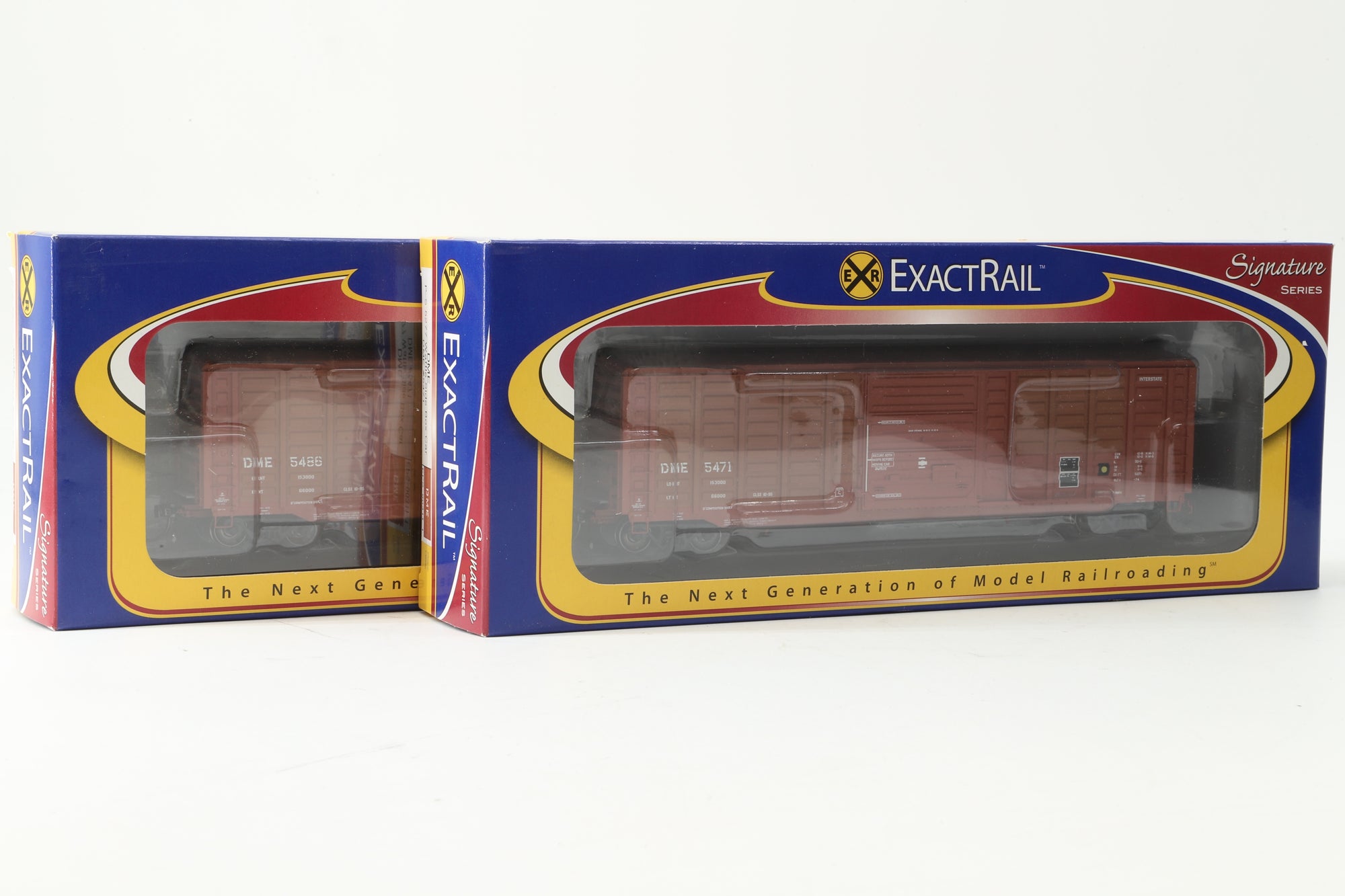 Exact Rail HO Rake Of 2 DME P-S Waffle Side Box Cars Inc. EPS-90311-1 & 90311-3
