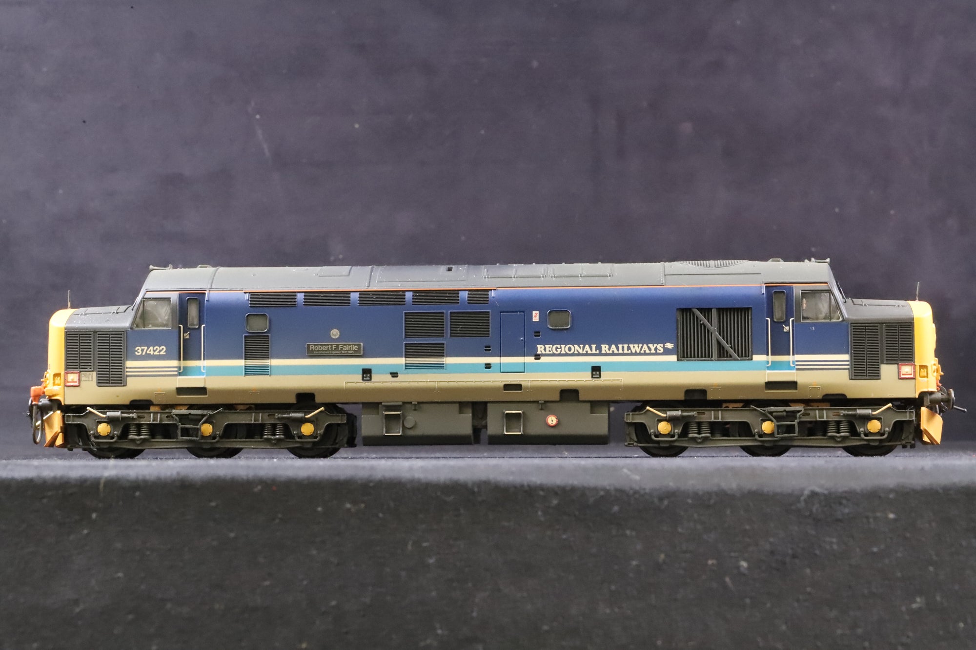 Bachmann OO 32-376A Class 37/4 37422 'Robert F. Fairlie' in BR Regional Railways Livery - Weathered