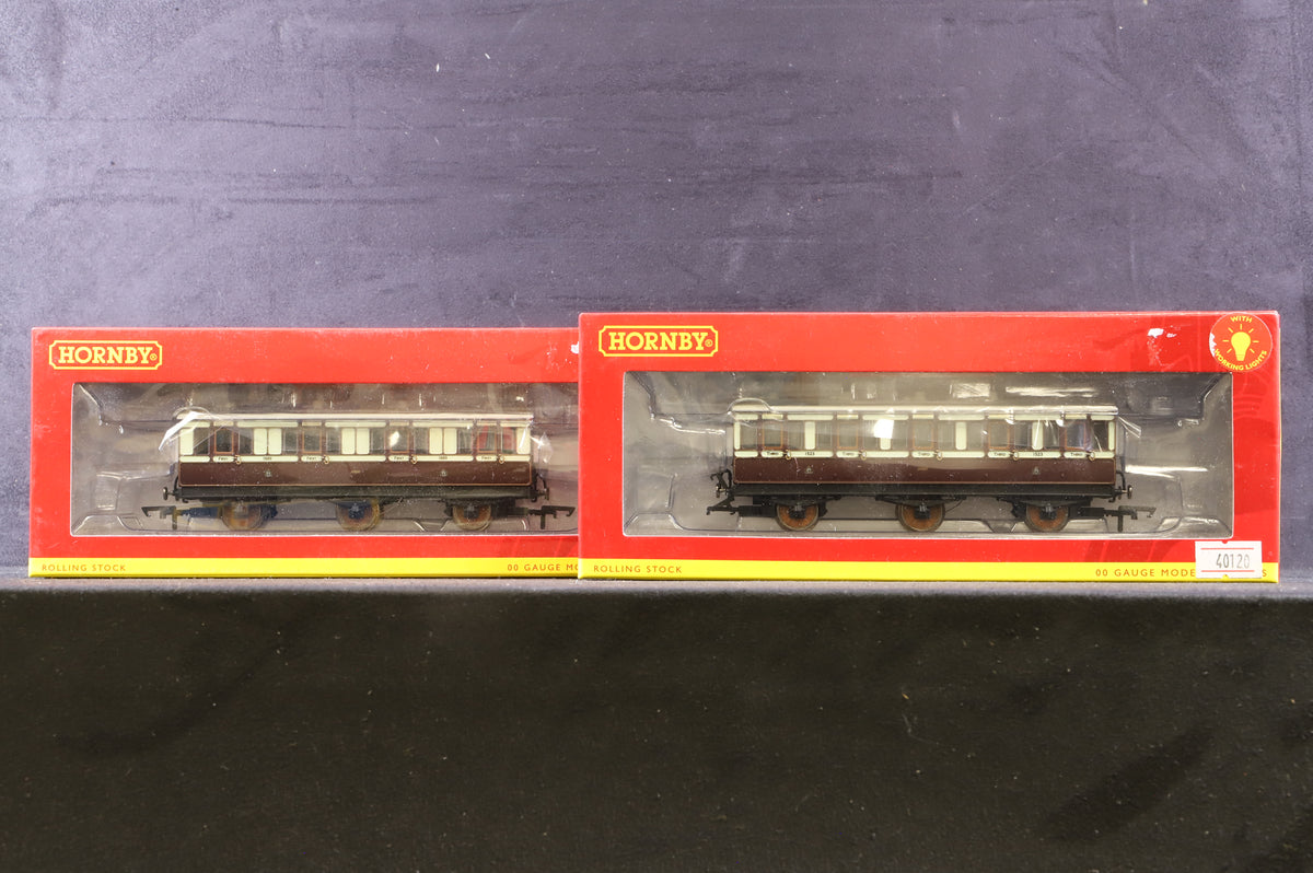 Hornby OO Rake Of 4 LNWR 6 Wheel Coaches Inc.  R40119, R40120, R40120A &amp; R40122