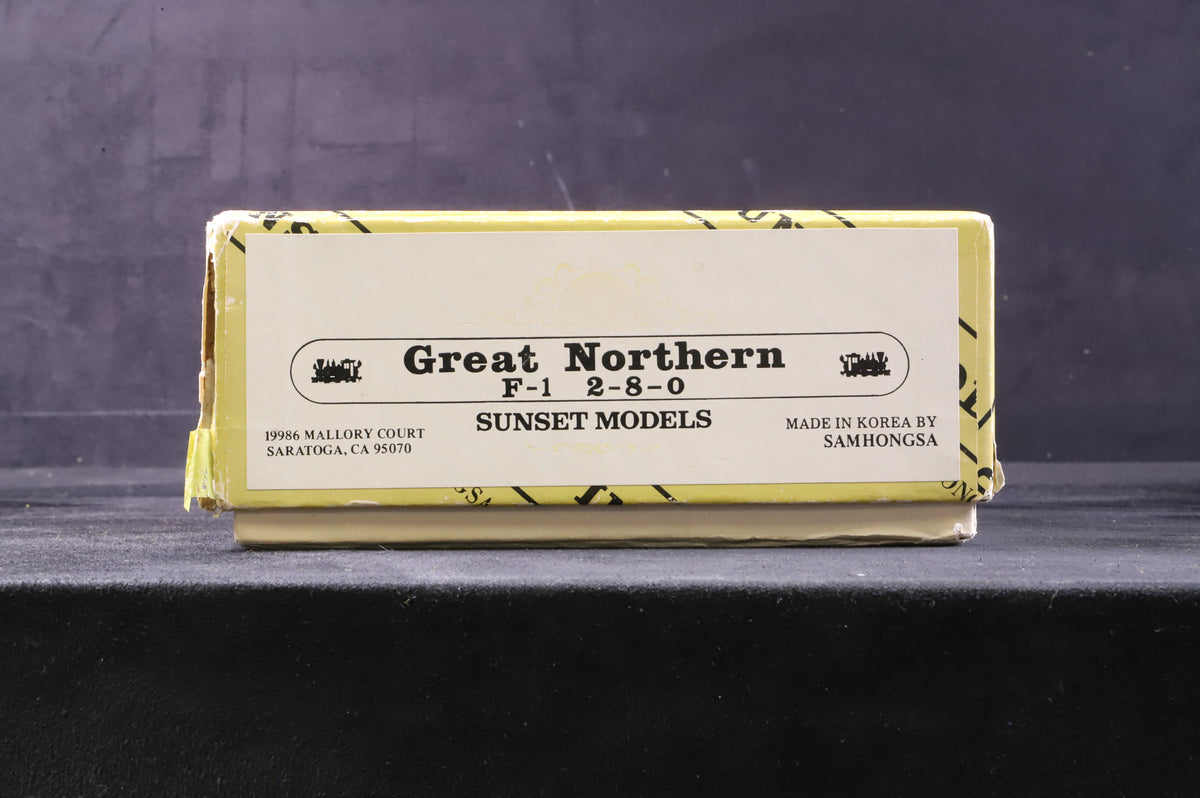 Sunset Models HO F-1 2-8-0 Great Northern Steam Locomotive Unpainted Brass