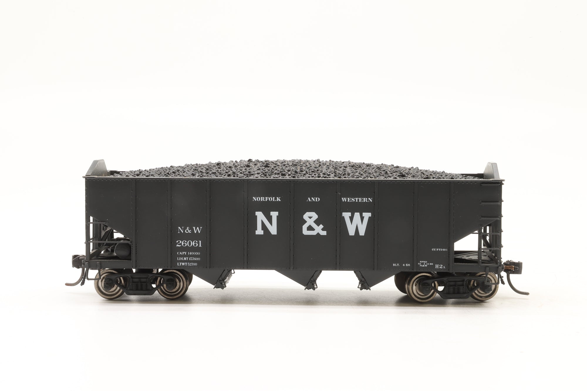 Broadway Limited HO 800 6-Pack of H2A 3-Bay Hopper Cars in N&W Black