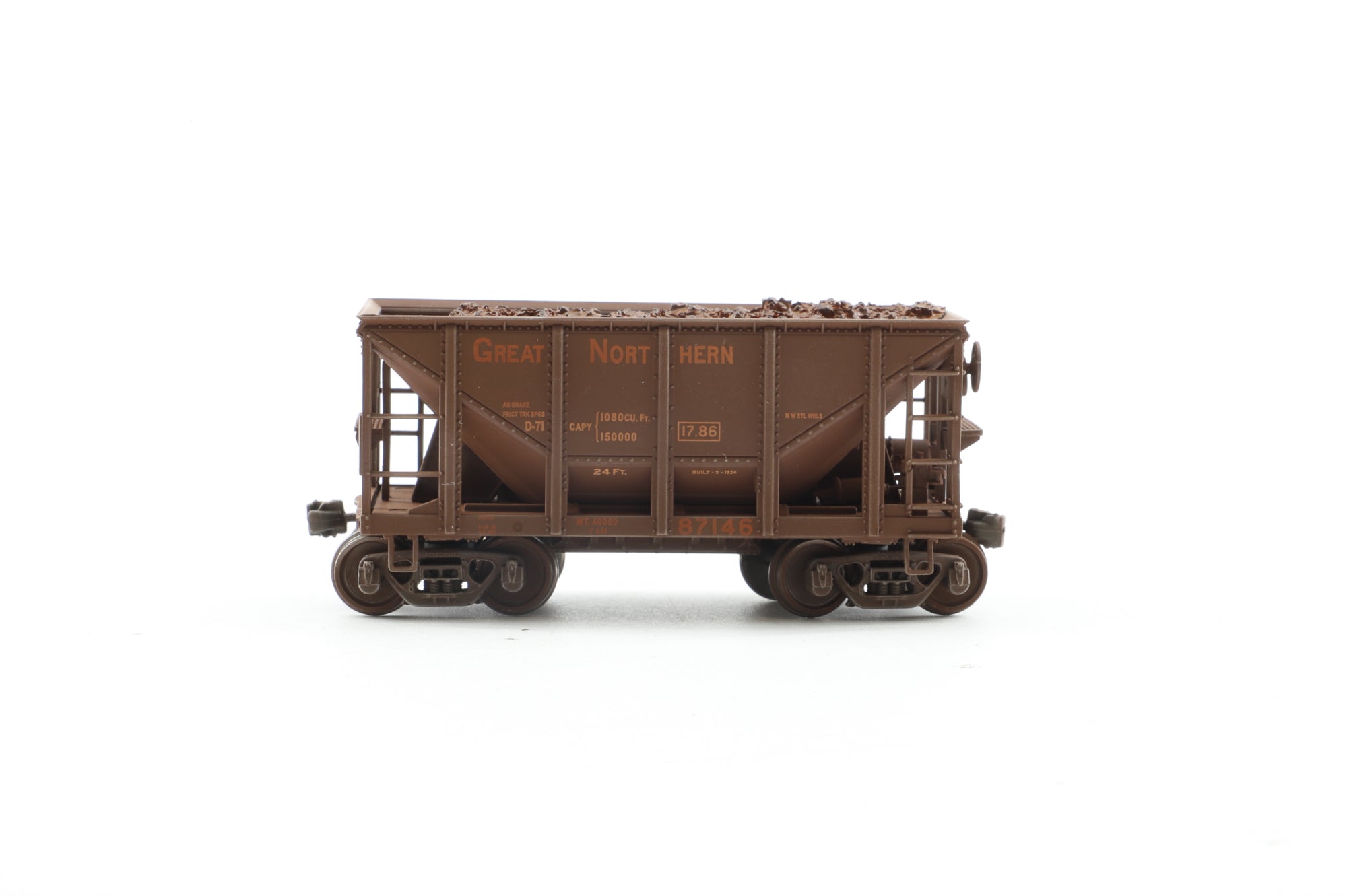 Walthers HO 932-40503 12-Pack of Michigan Ore Cars in GN Brown - Pro-Weathering