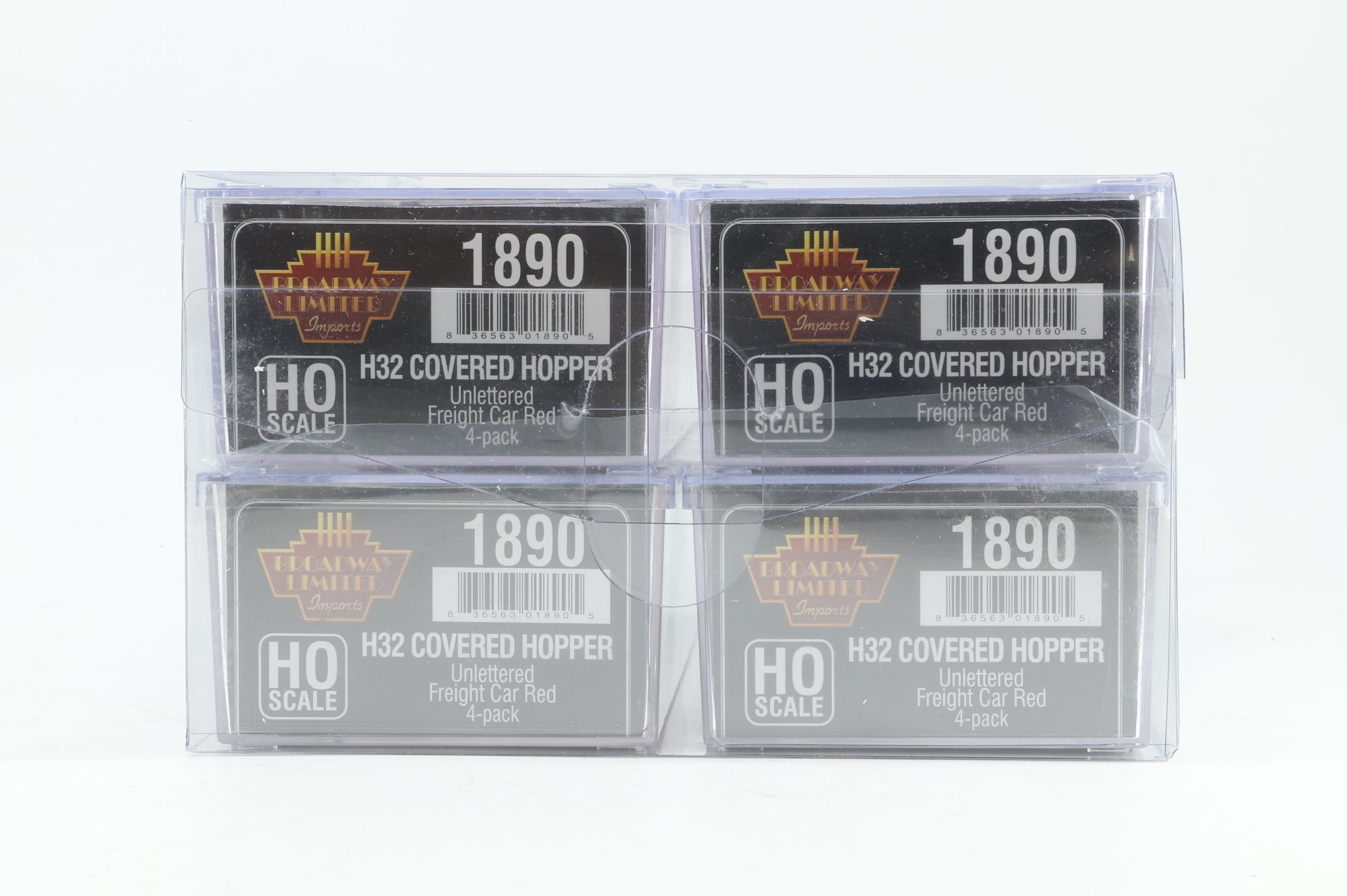 Broadway Limited HO Pack Of 4 H32 Covered Hopper Wagons Unlettered