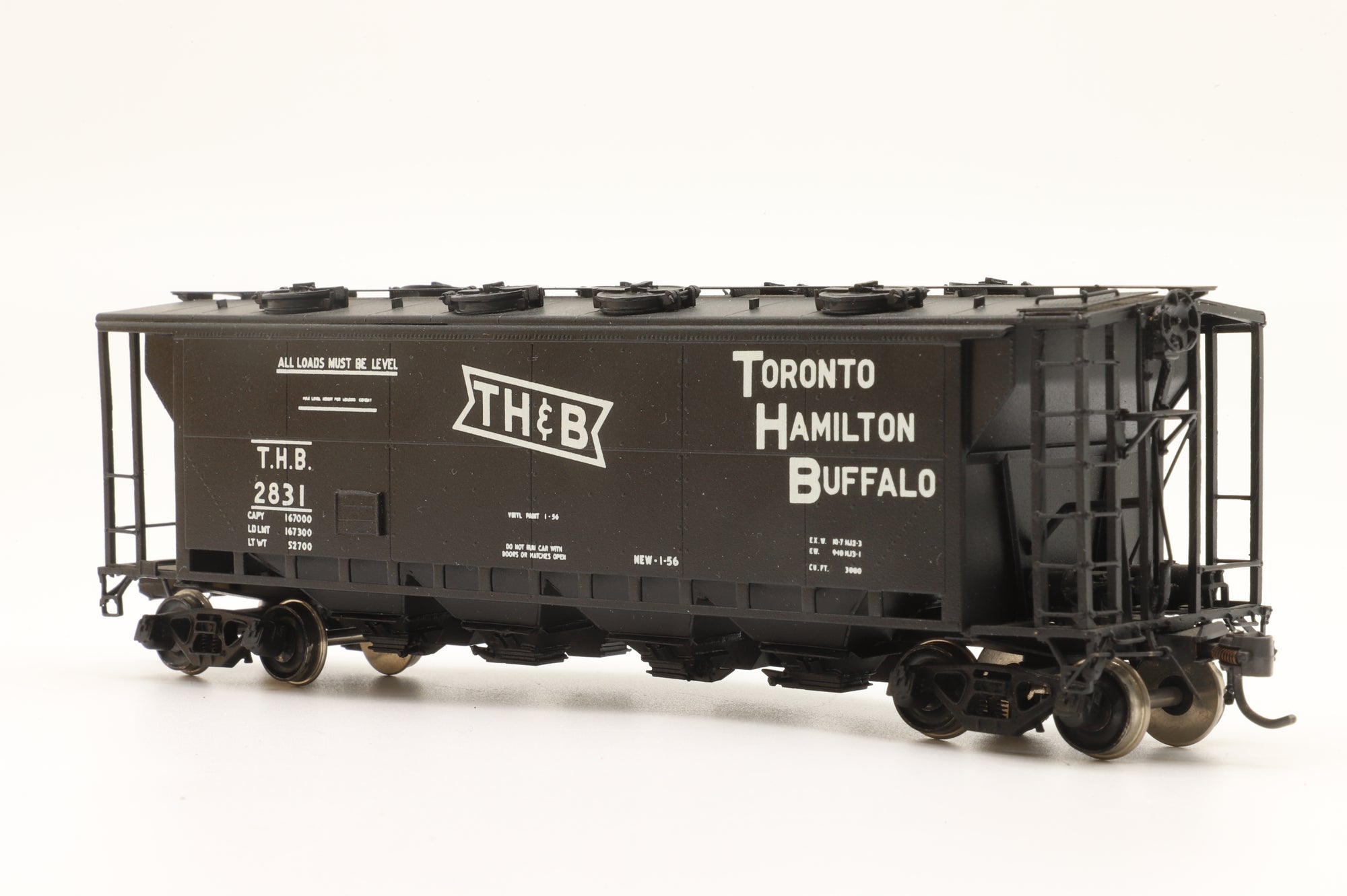 Overland Models Inc. HO Brass OMI-3219 TH&B Slab Side Covered Hopper '2831'