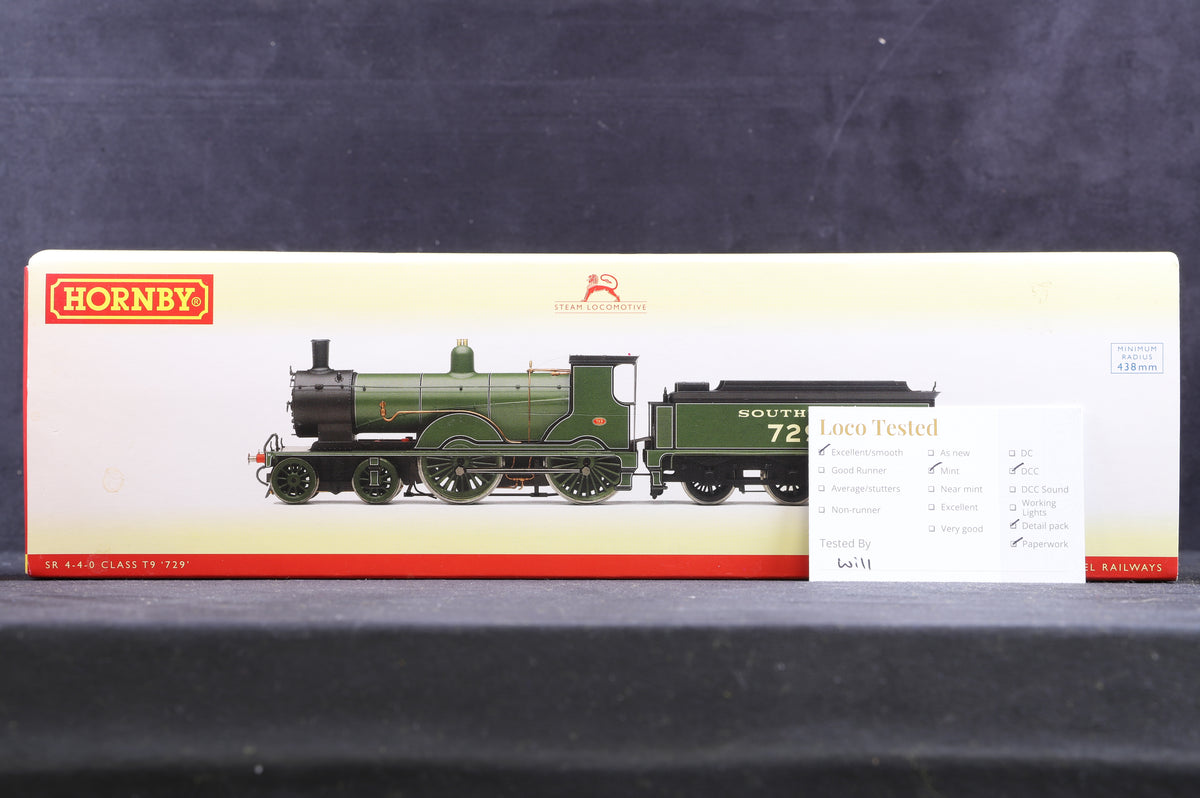 Hornby OO R2711X SR Green 4-4-0 Class T9 &#39;729&#39;, DCC Fitted