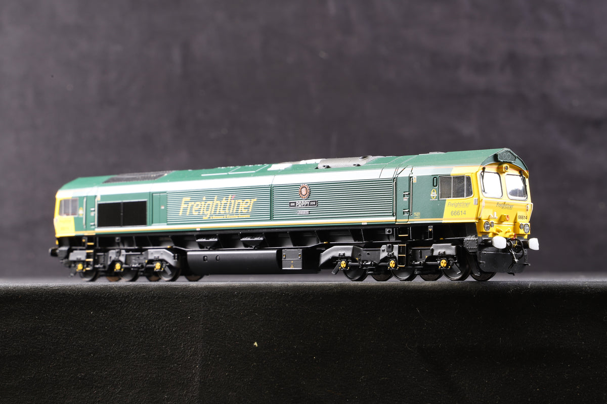 Bachmann OO 32-726X Class 66 &#39;66614&#39; &#39;Poppy&#39; Freightliner Excl. Rails, DCC Sound