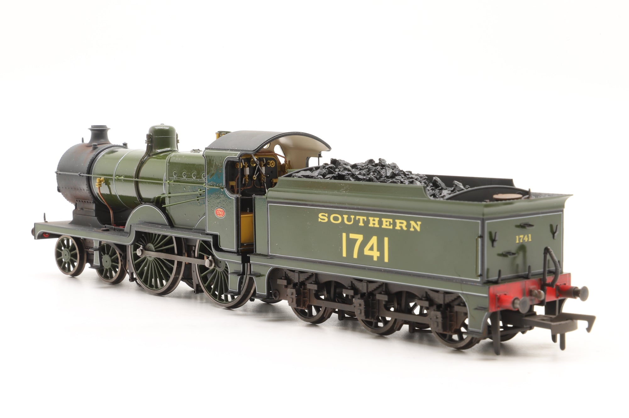 Dapol OO 4S-028-003 Class D1 '1741' SR Lined Olive Green Weathered DCC Fitted