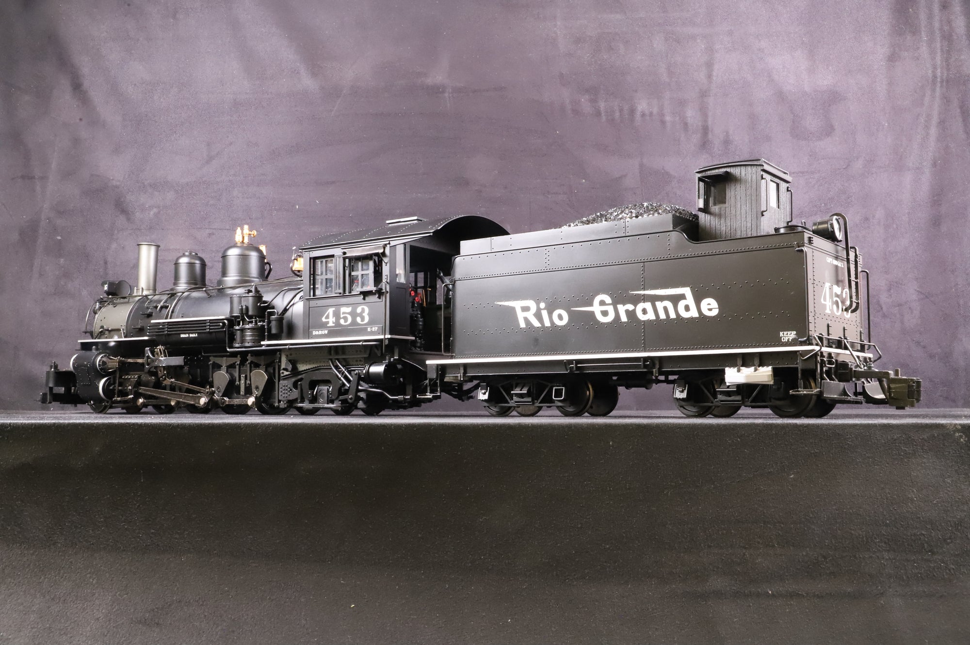 Spectrum/Bachmann G Scale 83093 LS K27 No.453 in Rio Grande Black