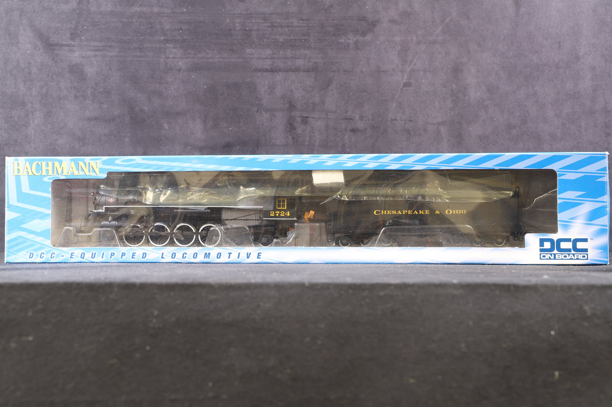 Bachmann HO 50904 2-8-4 Berkshire Steam Locomotive C&amp;O Kanawha &#39;2724&#39;, DCC Fitted