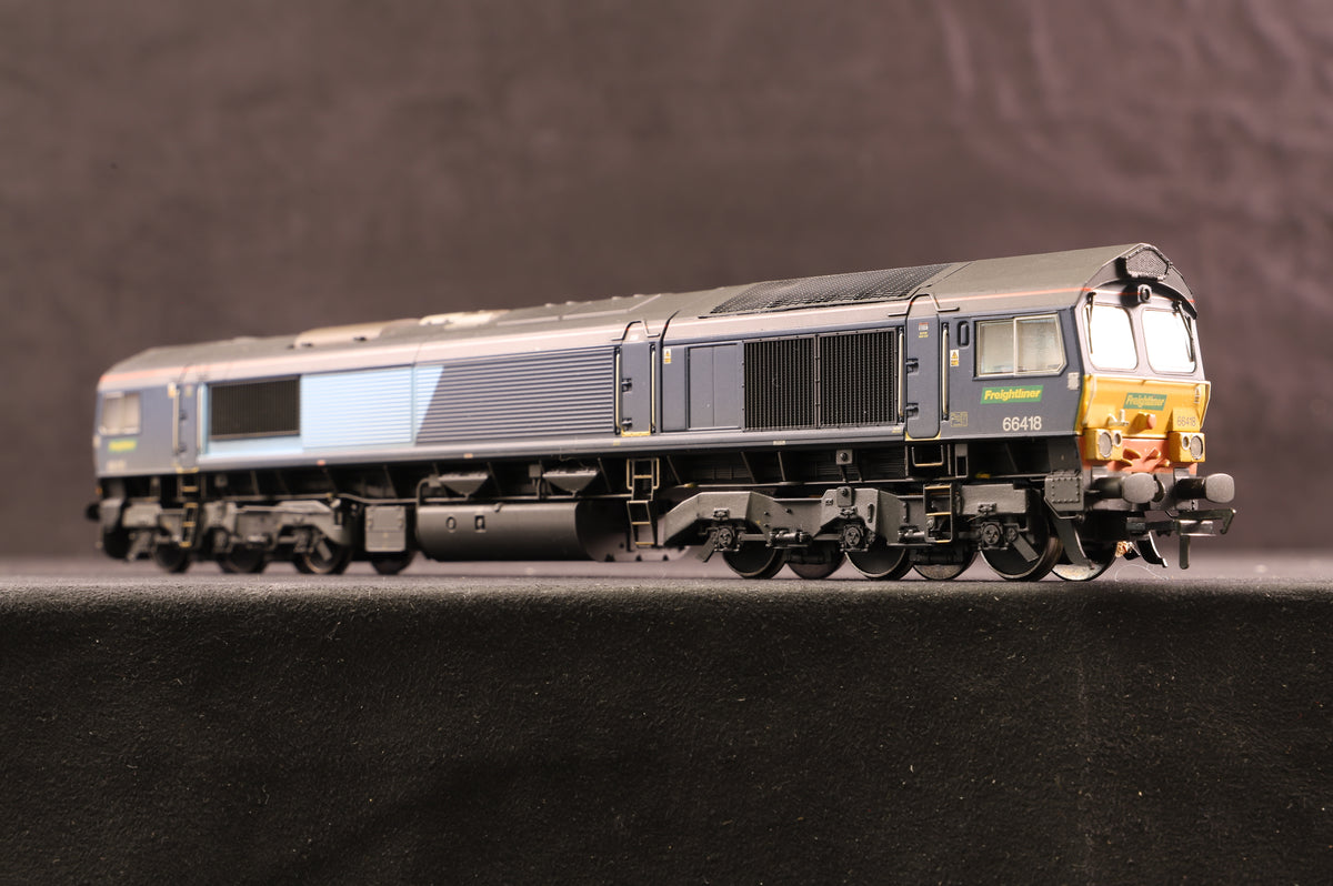 Bachmann OO 32-976Z Class 66 Diesel &#39;66418&#39; Ex-DRS De-Branded Excl. Kernow Model Rail Centre, Weathered