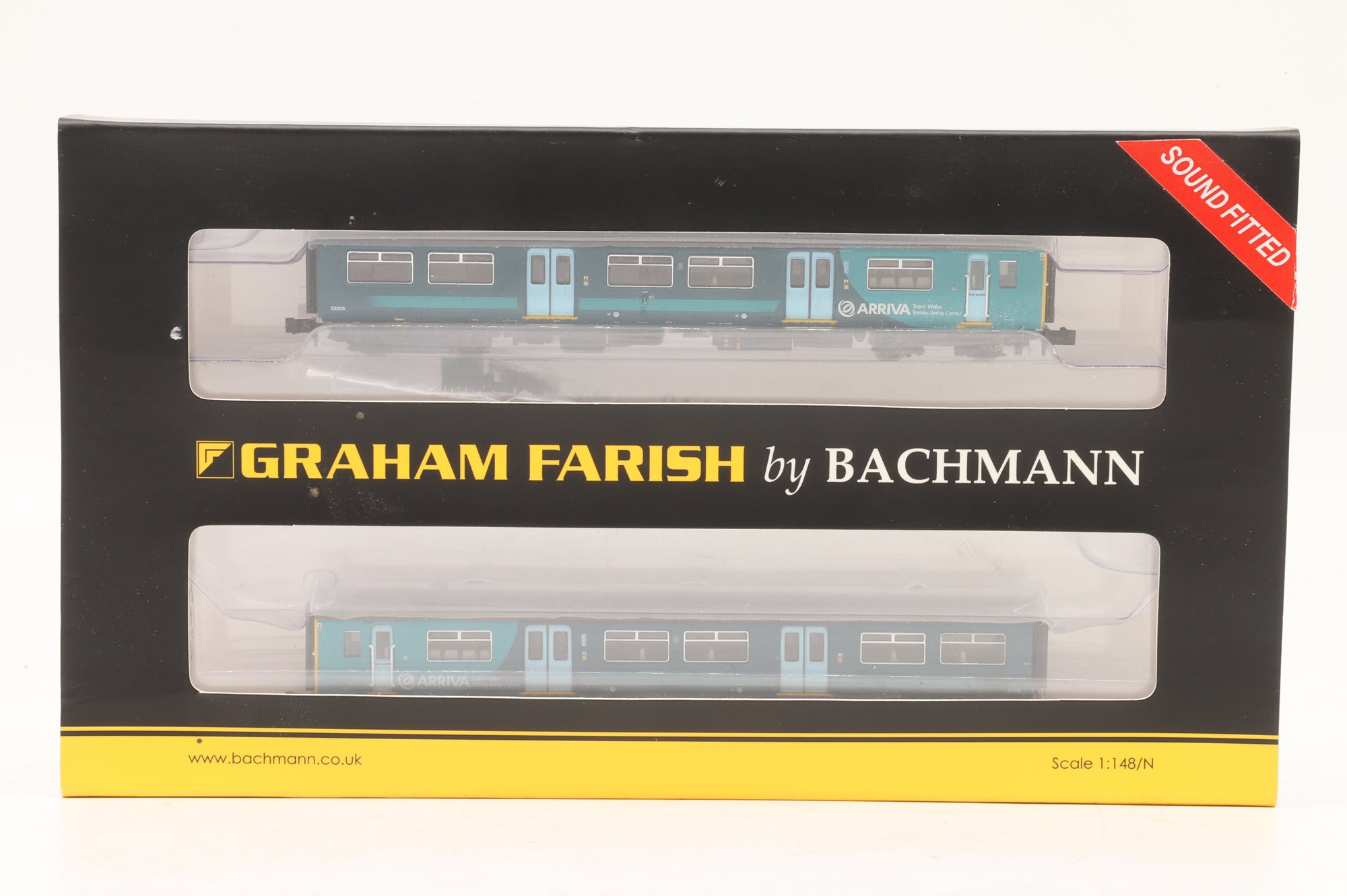 Graham Farish N 371-334SF Class 150/2 2 Car DMU '150 236' Arriva Trains Wales DCC Sound