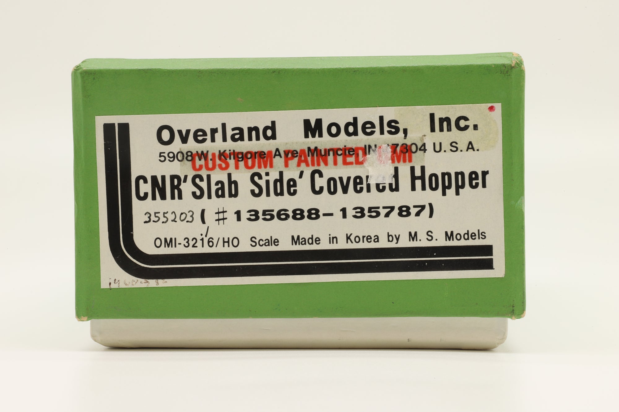Overland Models Inc. HO Brass OMI-3216 CNR 'Slab Side' Covered Hopper Wagon '390 348'