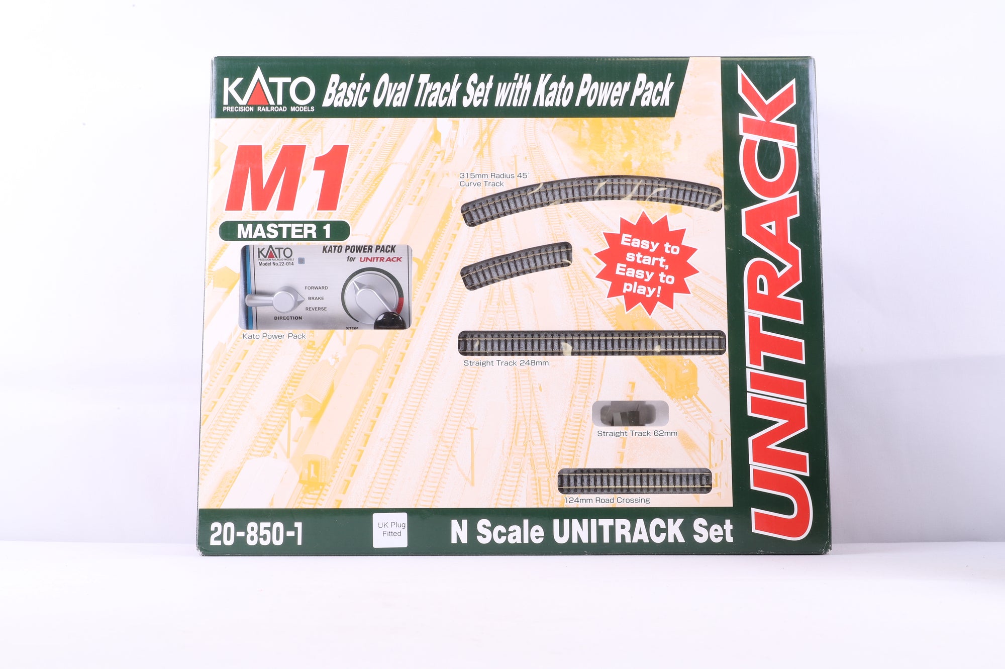 Kato N 20-850-1 Basic Oval Track Set With Kato Power Pack