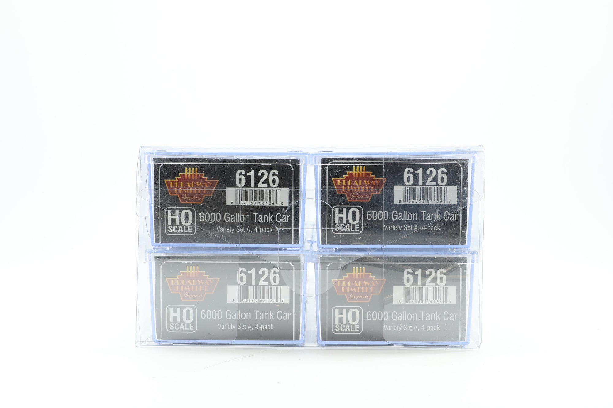Broadway Limited HO 6126 4-Pack of 6,000 Gallon Tank Cars in Assorted Liveries