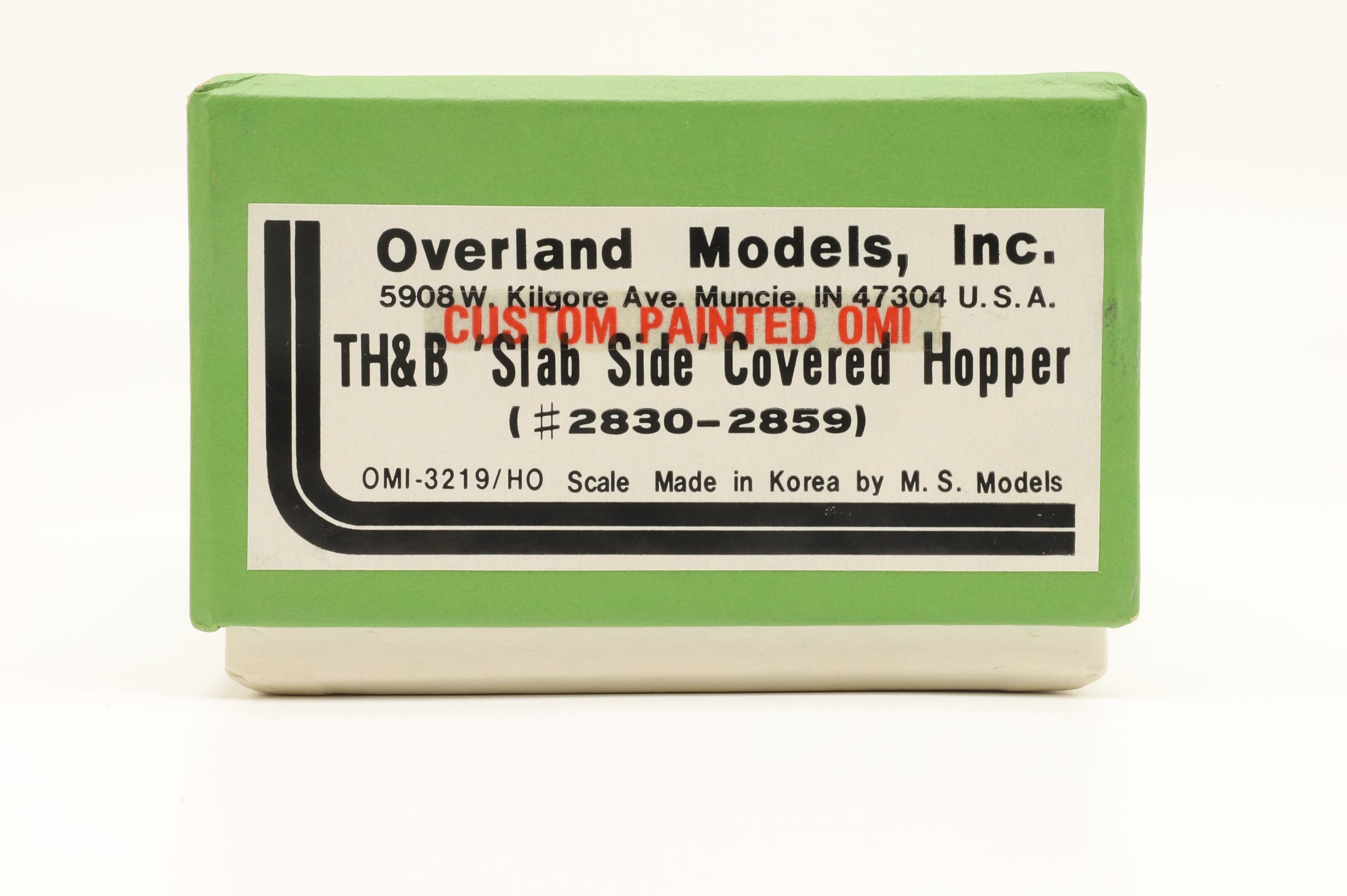 Overland Models Inc. HO Brass OMI-3219 TH&B Slab Side Covered Hopper '2831'