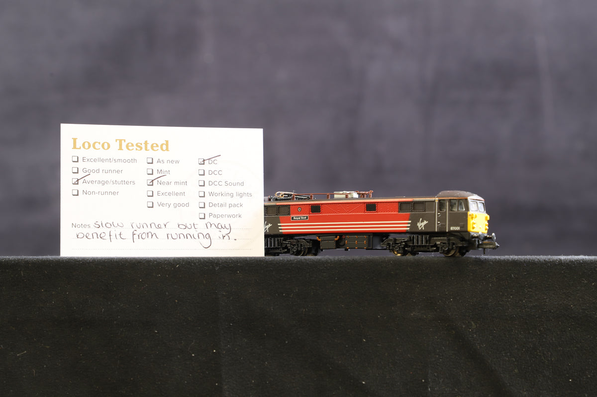 Graham Farish N Class 87 Electric &#39;87001&#39; &#39;Royal Scot&#39; Virgin Trains Livery