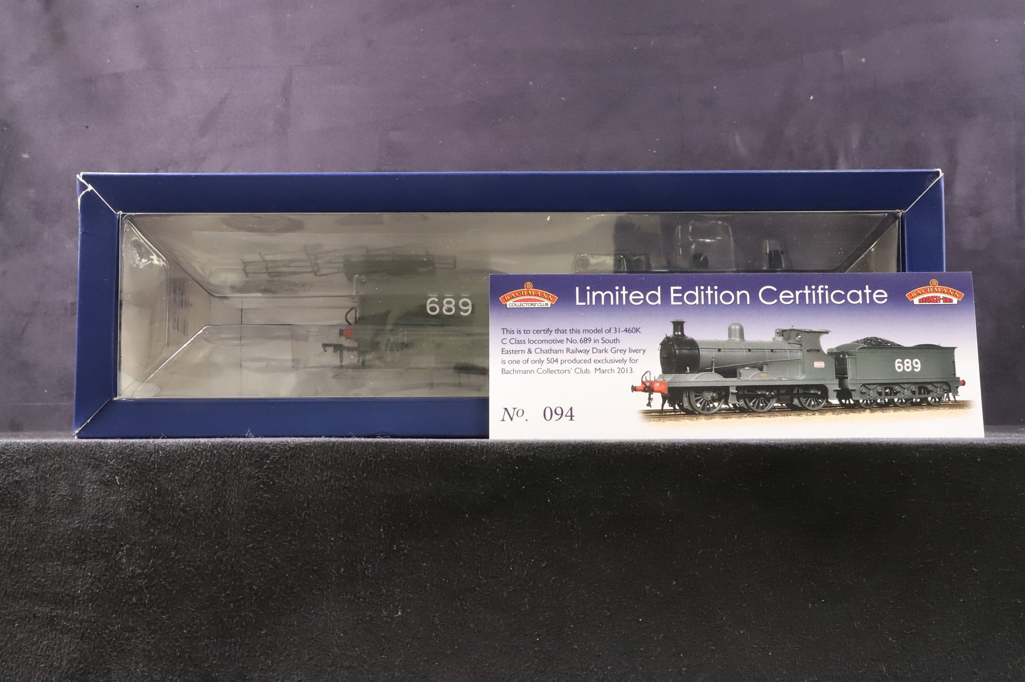 Bachmann OO 31-460K C Class 689 SE&CR Wartime Grey, Bachmann Collectors Club' Excl. 94/504