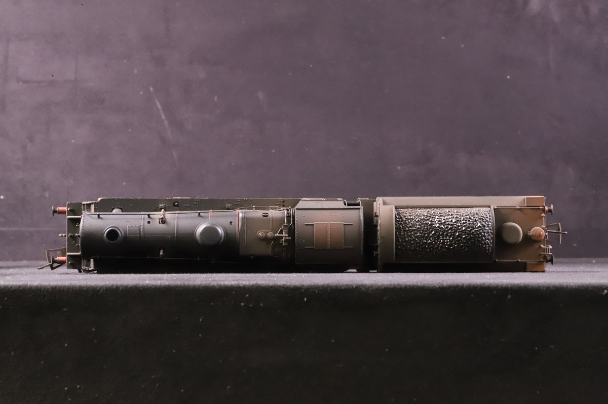 Bachmann OO 32-953DC Standard Class 4MT 76020 in Lined BR Black w/ Early Crests - Weathered