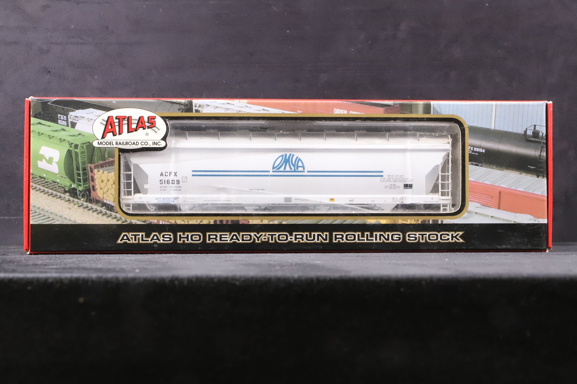 Atlas HO Rake Of 4 Assorted Private Owner Wagons Inc. 1776-1, 1712-1, 1505-1 & 20 000 005