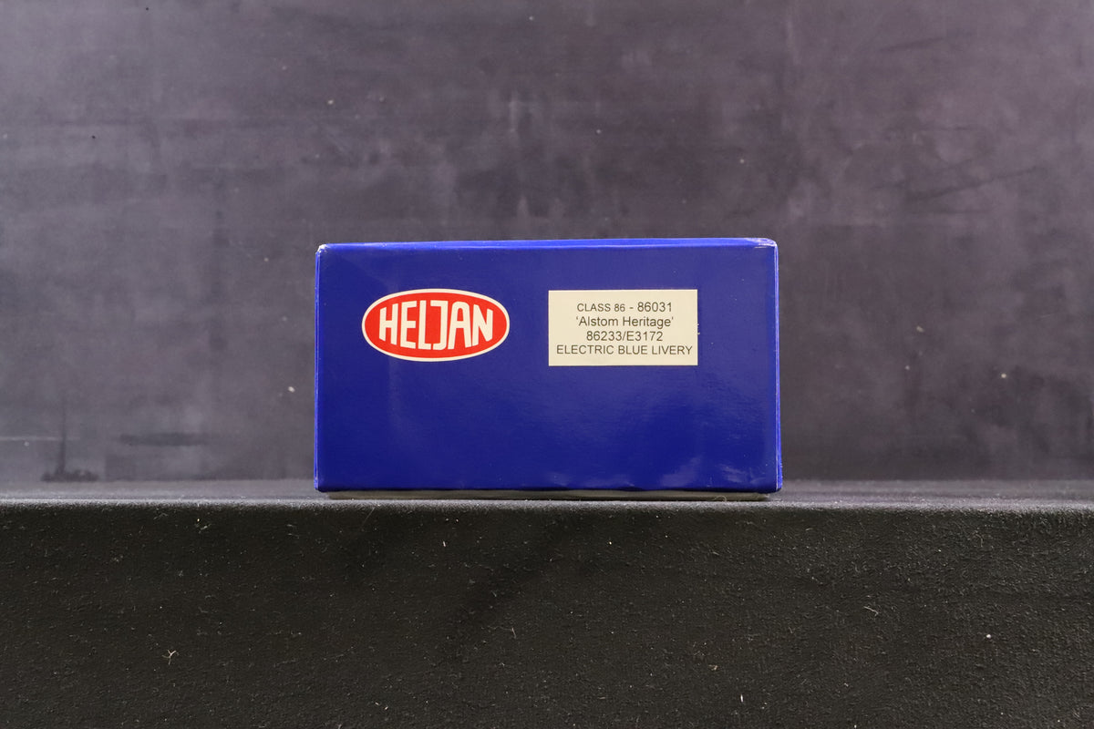 Heljan OO 8603 Class 86 Electric Locomotive &#39;86233/E3172&#39; &#39;Alstom Heritage&#39; Heritage Electric Blue Livery