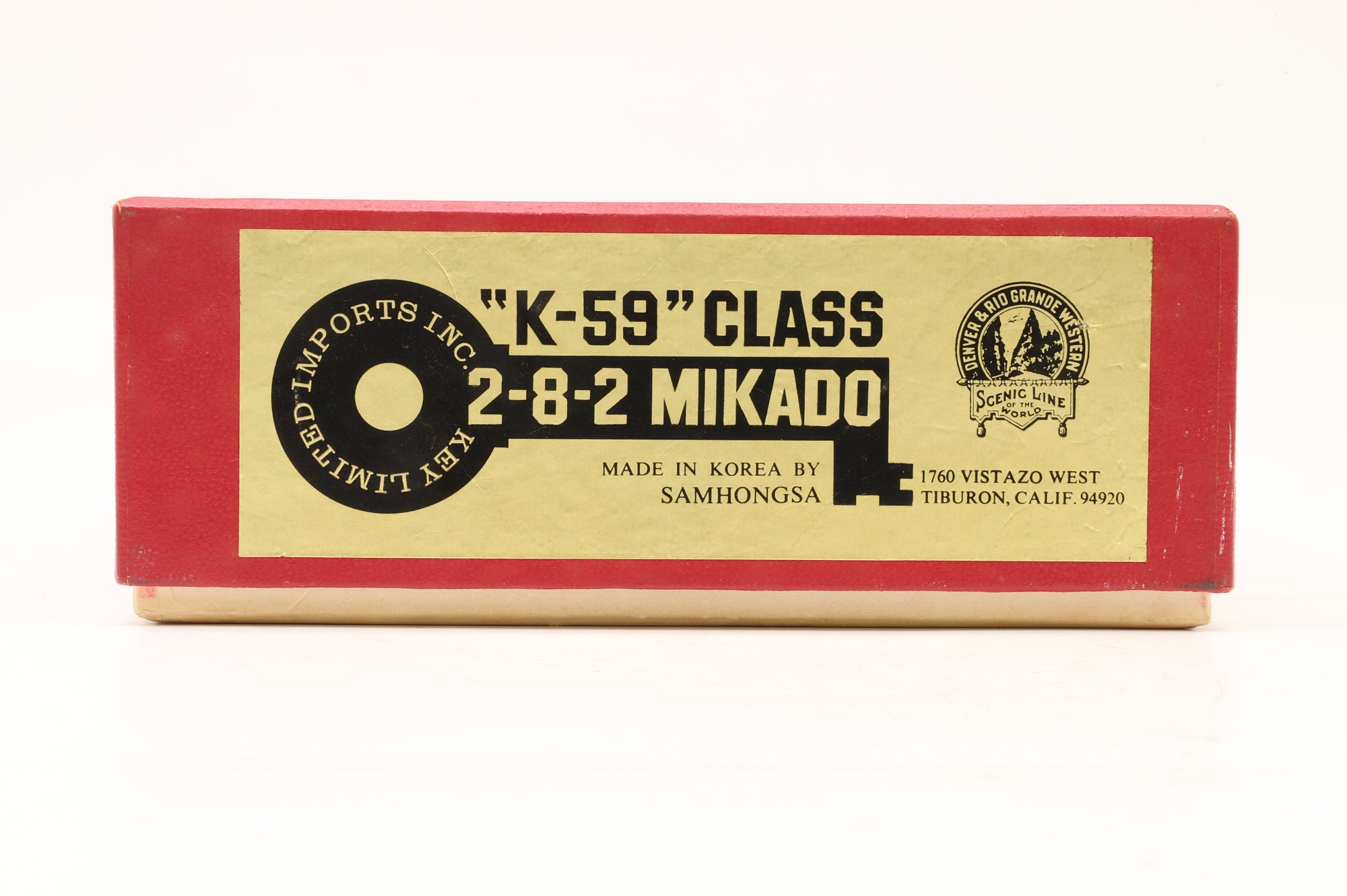 Samhongsa/Key Imports HO Brass K-59 Class 2-8-2 Mikado, Plain Brass
