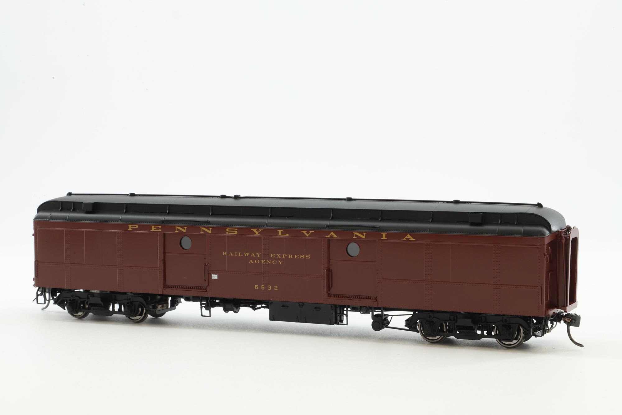 The Division Point HO Brass 1381 Passenger Car EastWind PRR Baggage Clerestory, Porthole Window Tuscan '6632'