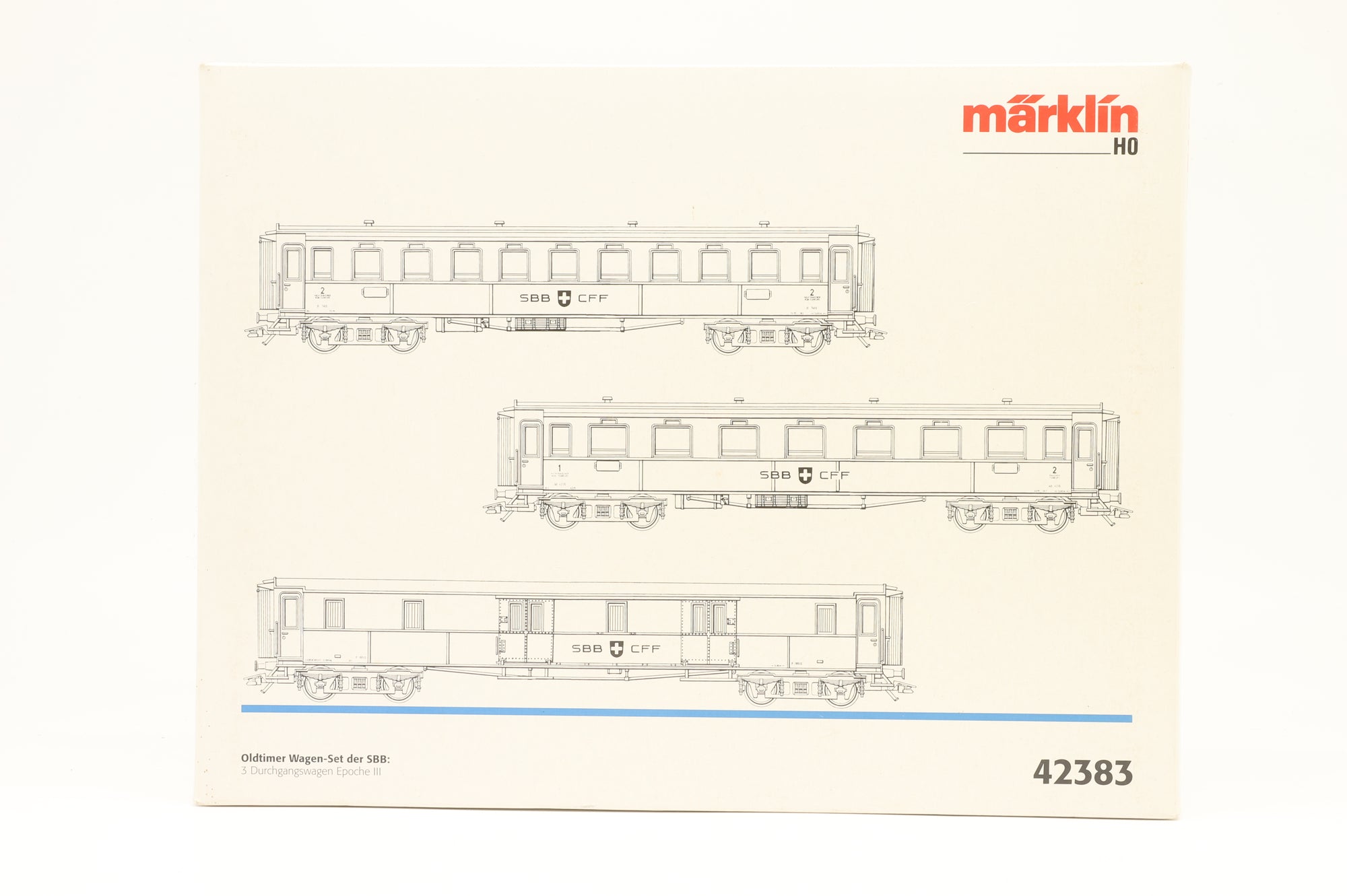 Marklin HO 42383 SBB Old-Timer Car 3-Set