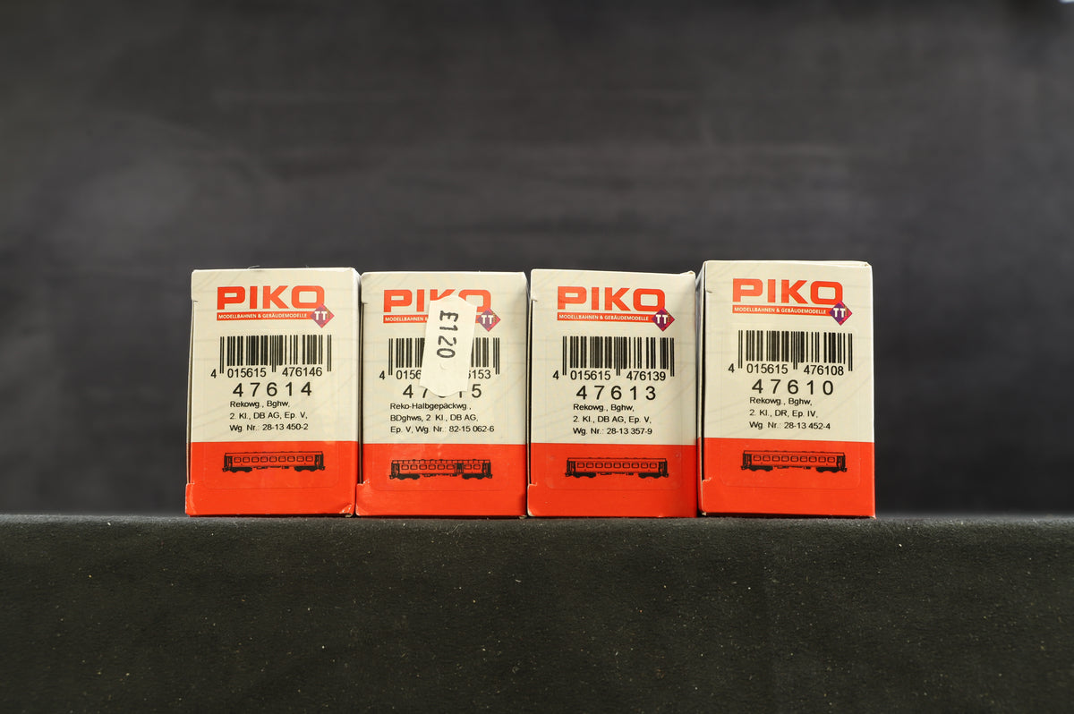 Piko TT Rake of 4 Reko-Halbgepackwagons, Inc. 47610. 613, 614 &amp; 615