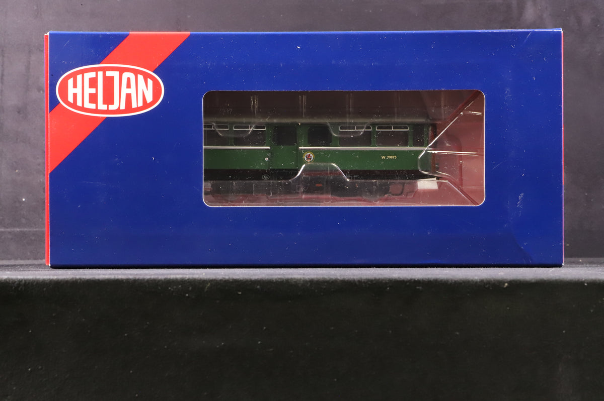 Heljan OO 88001 AC Cars Railbus W79975 in BR Green w/ Speed Whiskers