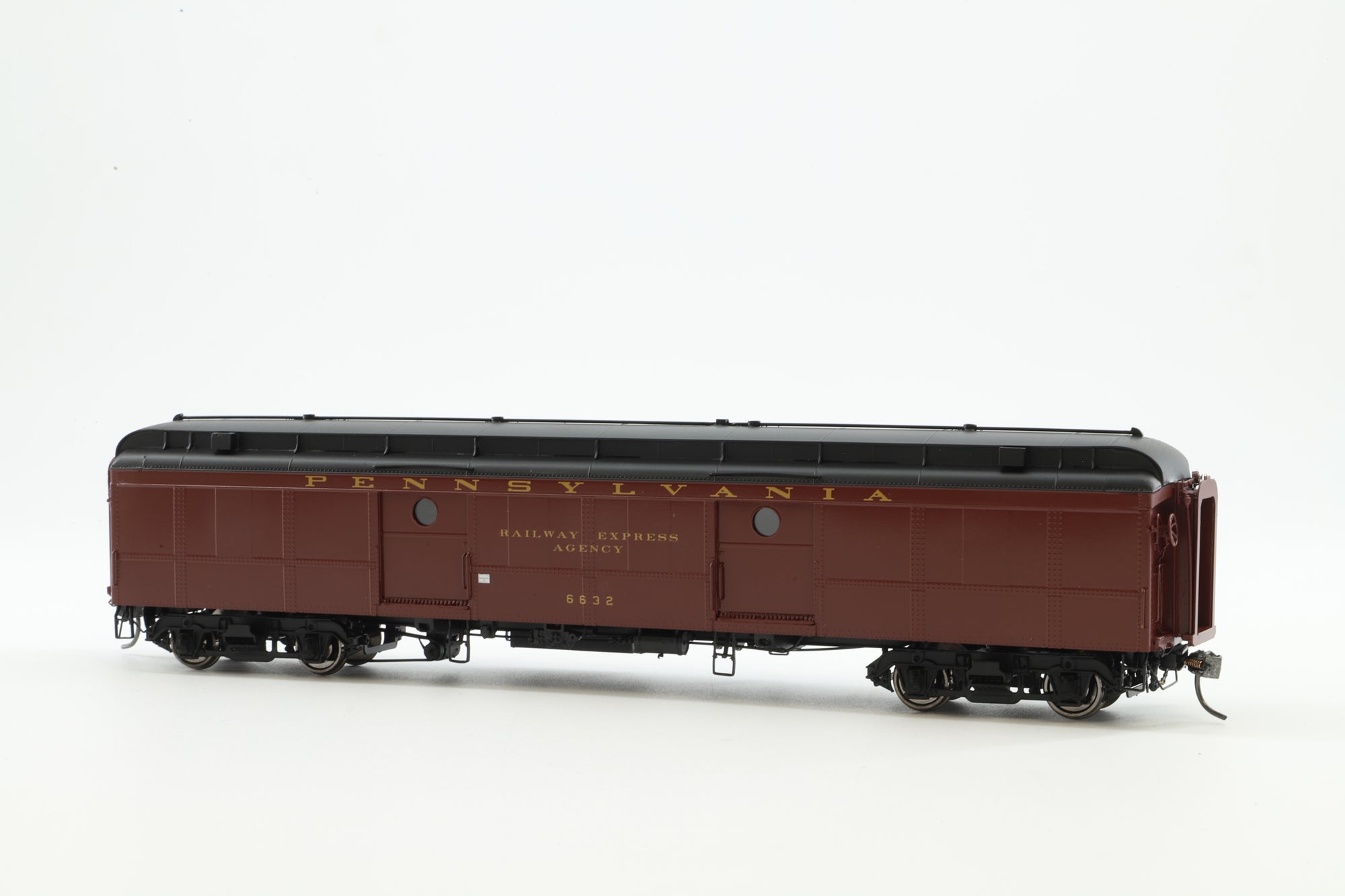 The Division Point HO Brass 1381 Passenger Car EastWind PRR Baggage Clerestory, Porthole Window Tuscan '6632'