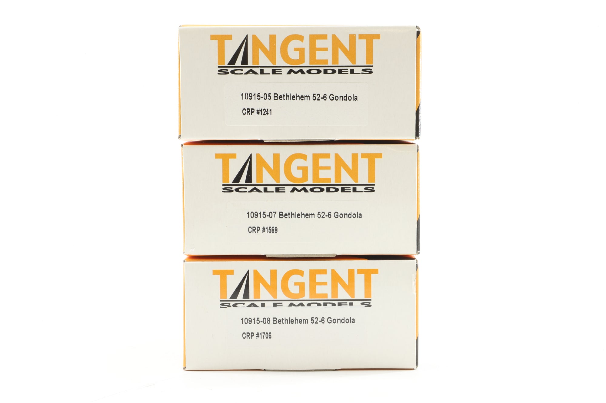 Tangent Scale Models HO Rake Of 3 Bethlehem 52-6 Gondola CRP Wagons Inc. 10915-07,5, 07 & 08