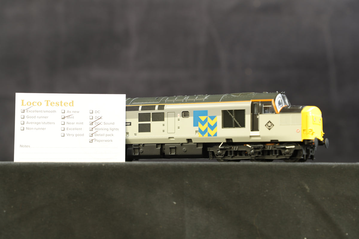 Bachmann OO 32-778RJSF Cl. 37/0 &#39;37275&#39; &#39;Stainless Pioneer&#39; BR Railfreight Metals Sector, Regional Excl. Model, DCC Sound