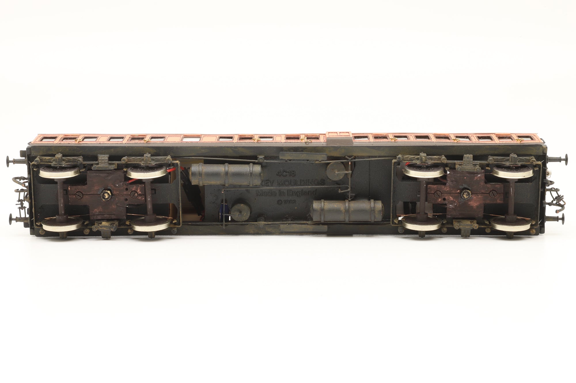 Roxey P4 Kit Built Rake of 4 LSWR Coaches, Weathered