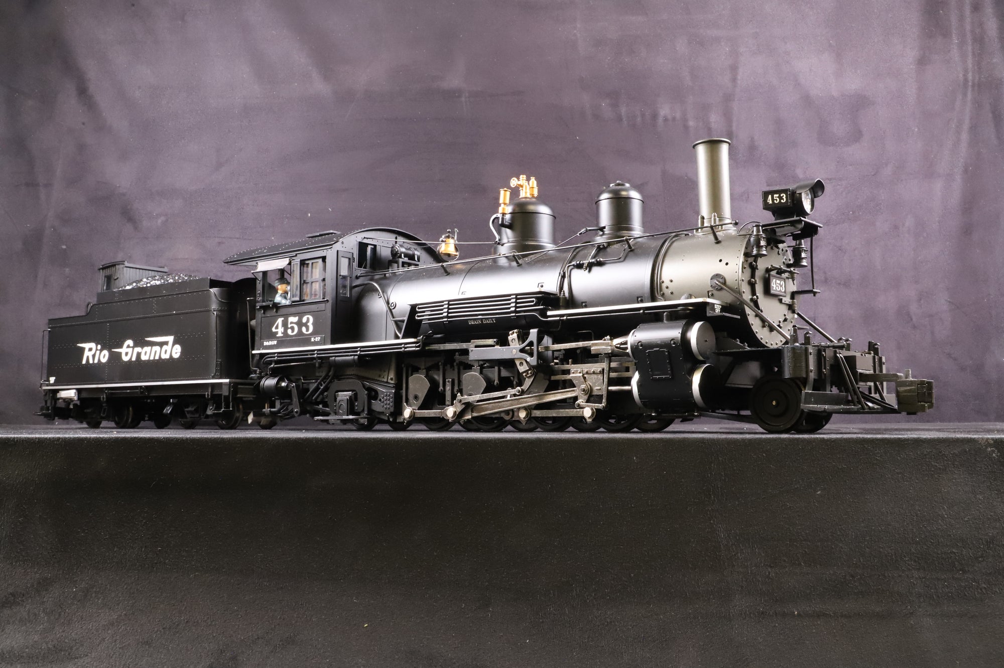 Spectrum/Bachmann G Scale 83093 LS K27 No.453 in Rio Grande Black