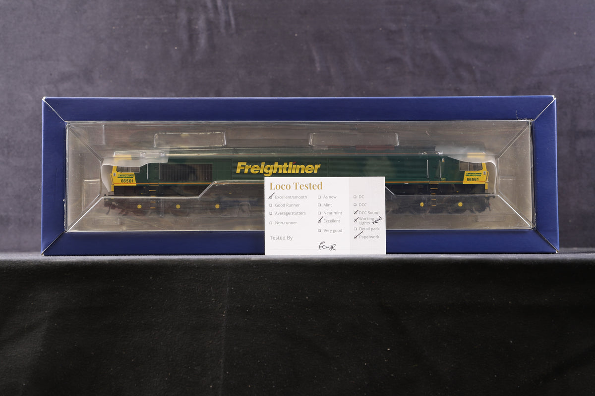 Bachmann OO 32-728DC Class 66 &#39;66561&#39; Freightliner Renumbered, DCC Sound