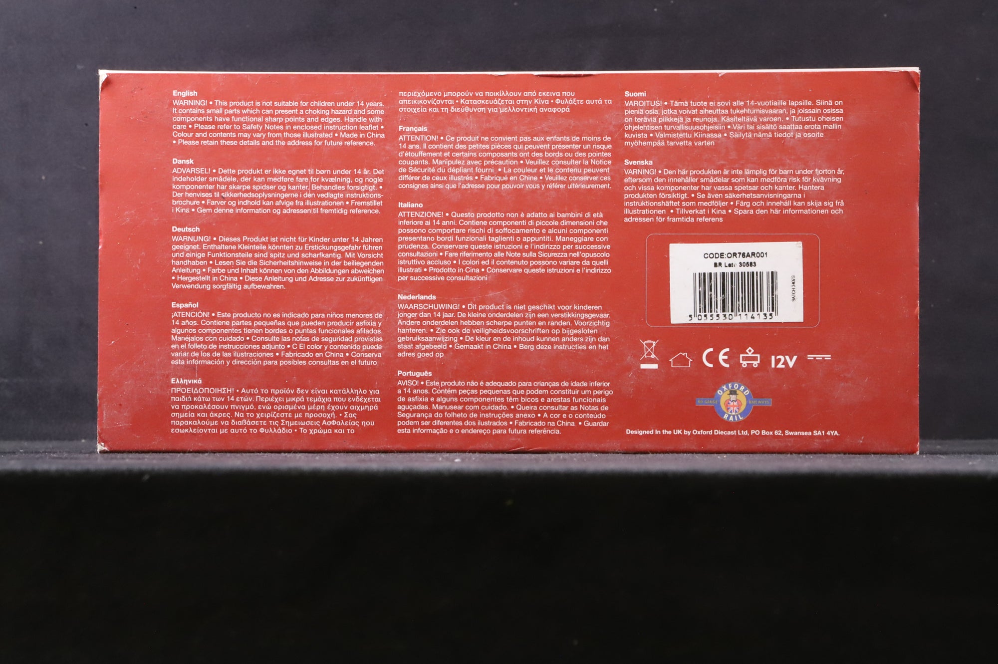 WORKSHOP Oxford Rail OO OR76AR001 Adams Radial '30583' BR Lined Black L/C Non Runner