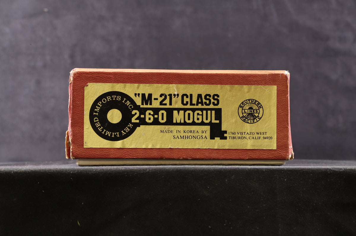 Key Imports Limited HO Brass M-21 Class 2-6-0 Mogul Southern Pacific &#39;525&#39; Steam Locomotive, Weathered