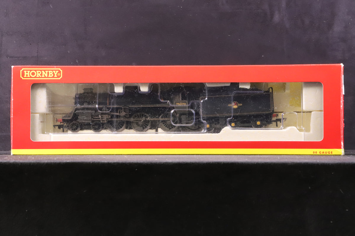 Hornby OO R2716 Class 75000 No.75070 in Lined BR Black w/ Late Crests - Weathered