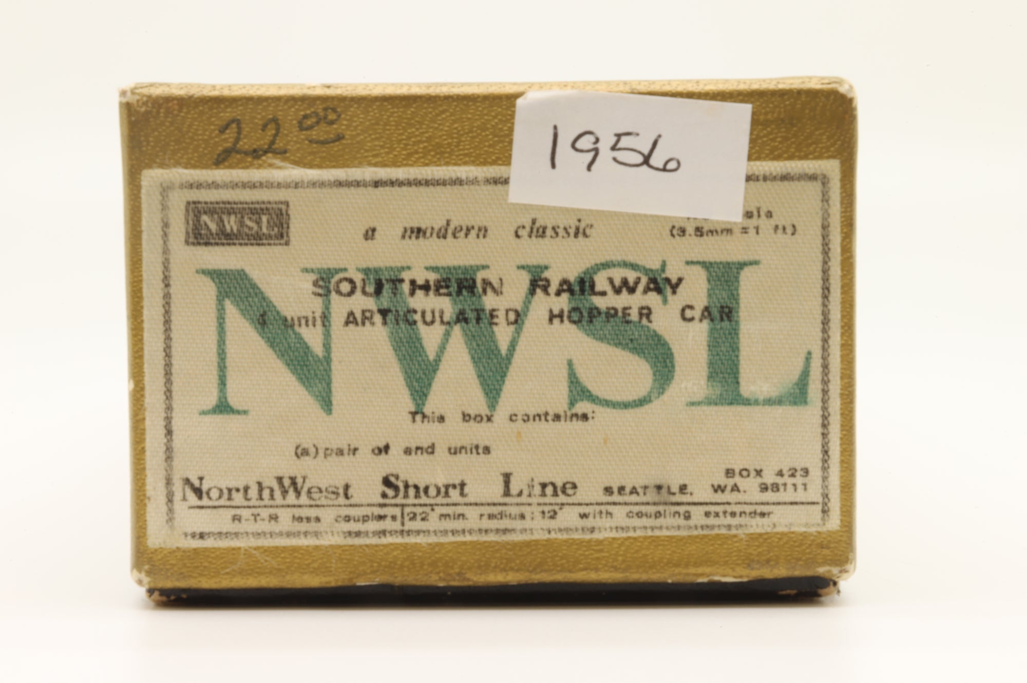 NWSL HO Brass Southern Railway Articulated Hopper Car