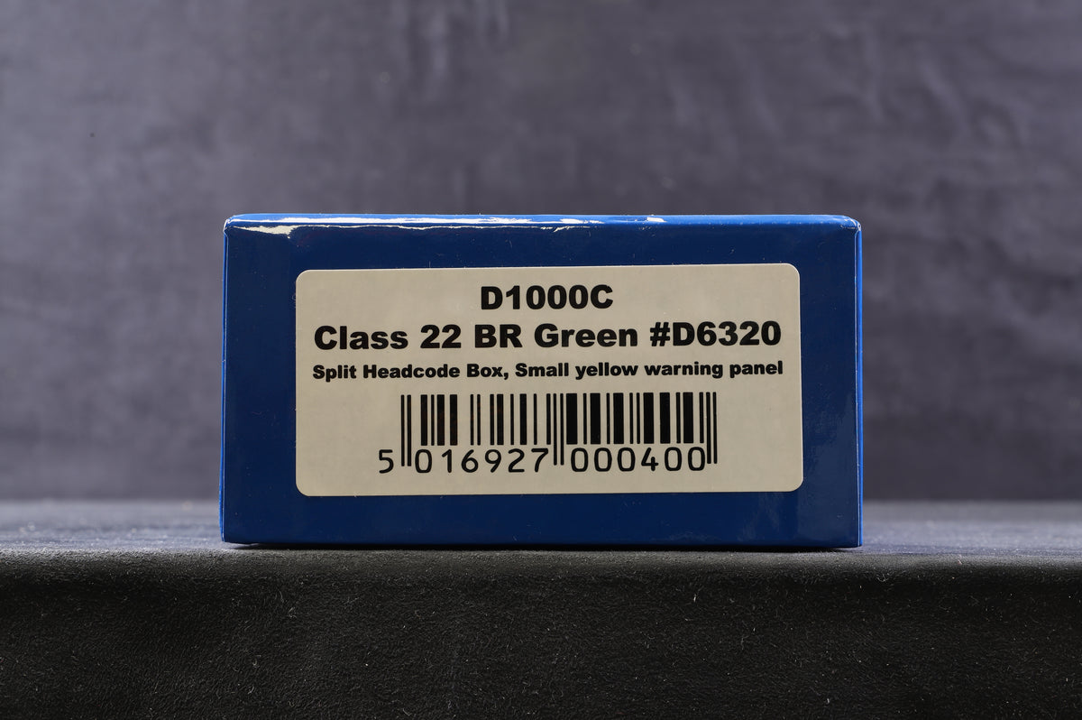 Dapol OO D1000C Cl.22 BR Green &#39;D6320&#39; Split Headcode Box, Small Yellow Warning Panel