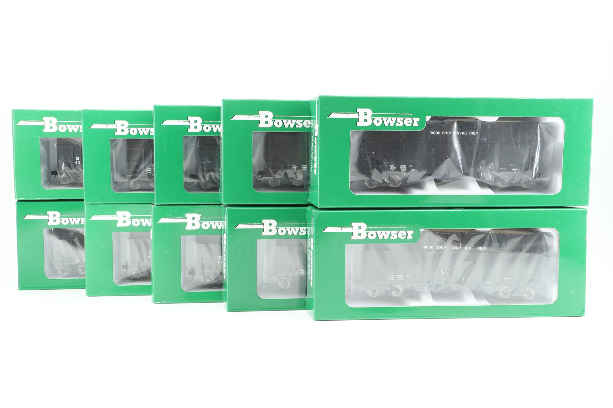Bowser HO Rake Of 10 70T Assorted Hopper Wagons Inc. 41950, 42614x3, 42612x4, 41948 & 41949